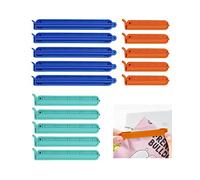 Fermeture sachet alimentaire, Tunudi pince sachet alimentaire sac de 15 clips alimentaires durables, 3 tailles et 3 couleurs pour sceller les aliments les collations le café, réutilisables(15 clips)