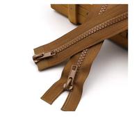 Fermetures à glissière Double extrémité 5# fermeture en résine pièces ouverte 50/60/70/80/120/150/200cm for bricolage sacs de couchage canapé vêtements artisanat couture(Light Coffee,70cm)