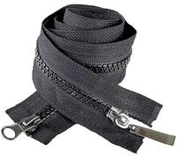 Fermetures à glissière en métal et nylon, fermeture éclair invisible, fermeture à glissière double colorée n ° 5, fermetures à glissière ouvertes en résine de 80 cm, accessoires de vêtement for sac de