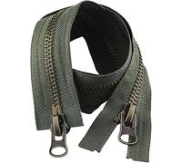 Fermetures à glissière en nylon métallique, fermeture éclair invisible, 1pcs 8# fermeture à glissière en métal bronze, 70/80/90/100 / 120cm Tente de verrouillage automatique à extrémité ouverte for l