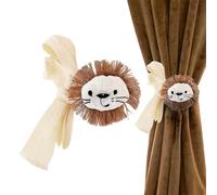 Fermetures à rideaux - Porte-rideau en forme de lion pour draperie, lion dessin animé doux décoratif, pour chambre d'enfant, chambre à coucher et salon