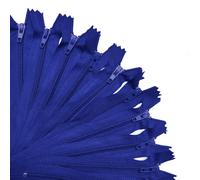 Fermetures Éclair en Nylon KGS pour Couture et Loisirs Créatifs | Bleu Royal | 15 cm / 6 Pouces | Lot de 20 | Fermetures Éclair #3 pour Sacs, Trousse, Housses de Coussin et Projets DIY