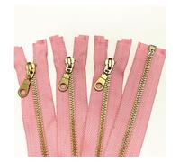 Fermetures eclair Ensemble De 5 Pièces Fermetures Éclair Séparées En Laiton Et Métal, #, À Queue Ouverte, Avec Forme Beignet, Tirettes 16 Pouces For La Couture pour Couture(Pink)