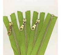 Fermetures eclair Ensemble De 5 Pièces Fermetures Éclair Séparées En Laiton Et Métal, #, À Queue Ouverte, Avec Forme Beignet, Tirettes 16 Pouces For La Couture pour Couture(Green)