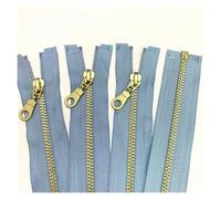 Fermetures eclair Ensemble De 5 Pièces Fermetures Éclair Séparées En Laiton Et Métal, #, À Queue Ouverte, Avec Forme Beignet, Tirettes 16 Pouces For La Couture pour Couture(Light blue)