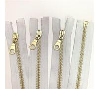 Fermetures eclair Ensemble De 5 Pièces Fermetures Éclair Séparées En Laiton Et Métal, #, À Queue Ouverte, Avec Forme Beignet, Tirettes 16 Pouces For La Couture pour Couture(White)