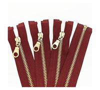 Fermetures eclair Ensemble De 5 Pièces Fermetures Éclair Séparées En Laiton Et Métal, #, À Queue Ouverte, Avec Forme Beignet, Tirettes 16 Pouces For La Couture pour Couture(Wine red)