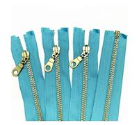 Fermetures eclair Ensemble De 5 Pièces Fermetures Éclair Séparées En Laiton Et Métal, #, À Queue Ouverte, Avec Forme Beignet, Tirettes 16 Pouces For La Couture pour Couture(Sky blue)