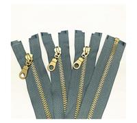 Fermetures eclair Ensemble De 5 Pièces Fermetures Éclair Séparées En Laiton Et Métal, #, À Queue Ouverte, Avec Forme Beignet, Tirettes 16 Pouces For La Couture pour Couture(Gray)