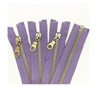 Fermetures eclair Ensemble De 5 Pièces Fermetures Éclair Séparées En Laiton Et Métal, #, À Queue Ouverte, Avec Forme Beignet, Tirettes 16 Pouces For La Couture pour Couture(Light purple)