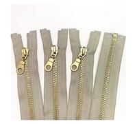 Fermetures eclair Ensemble De 5 Pièces Fermetures Éclair Séparées En Laiton Et Métal, #, À Queue Ouverte, Avec Forme Beignet, Tirettes 16 Pouces For La Couture pour Couture(Light gray)