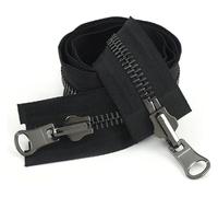 Fermetures éclair, fermetures éclair en métal à extrémité fermée, fermetures éclair 2 pièces 70-100 cm fermetures éclair double face extrémité ouverte fermeture éclair rotative bidirectionnelle for ve