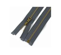 Fermetures glissière en métal Bronze for la couture 40/60/70/80cm sac dos décoration bricolage Kit de réparation accessoires 5#(DarkGary,No5-70cm,3Pcs)