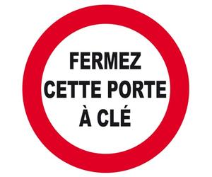 Fermez cette porte à clé - 10cm - Autocollant(sticker)