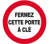 Fermez cette porte à clé - 20cm - Sticker/autocollant G