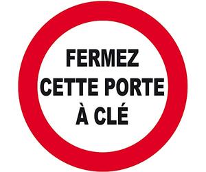 Fermez cette porte à clé - 5cm - Autocollant/Sticker