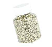 Fermez Fermement L'extension des Micro-anneaux Hair 500 Morceaux de Comptes Silicone Portables pour les Coiffures pour les Stylistes dans la Pièce (YELLOW)