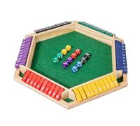 Fermez le jeu de boxe - Jeu de planche de voyage classique | Table en bois | Jeu de dés mathématiques Pub | Jeu de dés familiaux traditionnels | Cube éducatif Super Family Board Vacances Voyage Fun
