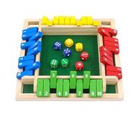 Fermez Le Jeu de dés de la boîte - Fermez la boîte en Bois | Jeu de stratégie pour Adultes, Famille, Salle de Classe, Maison, fête ou pub, Jeux de Bar, Jeux de Table, 2 à 4 Joueurs