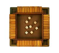 Fermez Le Jeu de dés de la boîte | Jeu de société en Bois - Jeux de Table, 2 à 4 Joueurs, améliore Les compétences en mathématiques et en Prise de décision pour Un Apprentissage complé entaire,