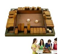 Fermez le jeu de dés en boîte | Jeux en bois traditionnels | dés éducatifs | Gamme de jeux de voyage traditionnels Pub Gammes pour adultes Jeux de table éducatifs pour de 3 4 5 6 ans +