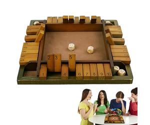 Fermez le jeu de dés en boîte | Jeux en bois traditionnels | dés éducatifs | Gamme de jeux de voyage traditionnels Pub Gammes pour adultes Jeux de table éducatifs pour de 3 4 5 6 ans +