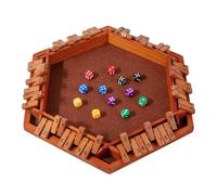 Fermez Le Jeu De La Boîte | De Société en Dés pour 6 Joueurs | Classique De Table À Table Double Déclencheur en Bois De Mathématiques avec 10 Numéros, Jeu De Stratégie De Fête en Famille pour