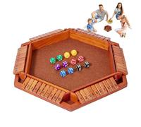 Fermez Le Jeu de société Box | Wood Shut The Box Jeu pour 6 Joueurs - Jeux de Table Classiques, Double volet, Jeu de mathématiques de Table, 10 Chiffres pour Femmes et Hommes