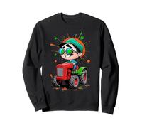 Fermier Cartoon Conduit Un Tracteur Graphique Sweatshirt