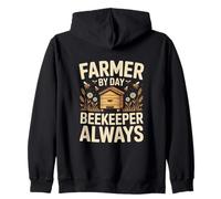 Fermier de Jour, Apiculteur, Toujours des Abeilles mellifères Sweat à Capuche