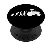 Fermier Tracteur Agriculture Agriculteur Evolution PopSockets PopGrip Adhésif