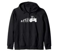 Fermier Tracteur Agriculture Agriculteur Evolution Sweat à Capuche