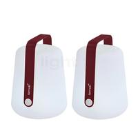 Fermob Balad Lampe rechargeable LED cerise noire - 38 cm - lot de 2 Ce luminaire comporte des modules à LED prémontés de classes énergétiques A A++, A+, A
