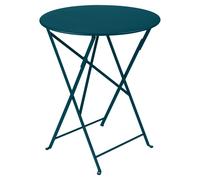 Fermob BISTRO Table pliante ronde - 21 bleu acapulco - Ø 60 cm
