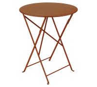 Fermob BISTRO Table pliante ronde - E2 orange confite - Ø 60 cm