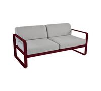 Fermob Canapé deux places BELLEVIE - B9 cerise noire - gris flanelle