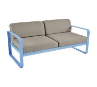 Fermob Canapé deux places BELLEVIE - E1 bleu-maya - B8 gris taupe