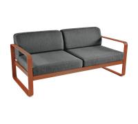 Fermob Canapé deux places BELLEVIE - E2 orange confite - gris graphite