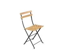Fermob Chaise pliante Bistro Naturel réglisse siège hêtre/LxHxP 42x82x50cm