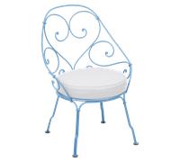 Fermob Fauteuil 1900 Cabriolet - E1 bleu-maya - blanc grisé