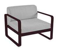 Fermob Fauteuil BELLEVIE - gris flanelle - B9 cerise noire