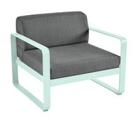 Fermob Fauteuil BELLEVIE - gris graphite - A7 menthe glaciale
