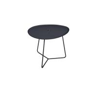FERMOB-Table basse ovale en aluminium avec plateau amovible coloris carbone Cocotte Fermob - 55 x 44,5 cm