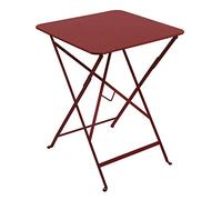 Table de jardin pliante Bistro en métal coloris piment L.57 x l.57 x H.74 cm