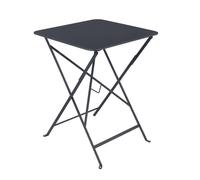 Table de jardin pliante Bistro en métal coloris carbone L.57 x l.57 x H.74 cm