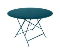 FERMOB-Table Pliante Bistro FERMOB bleu acapulco diamètre 77xh74
