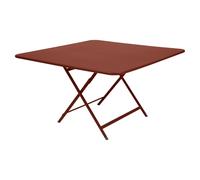 Fermob Table pliante CARACTÈRE - carré, 128 x 128 cm - 20 ocre rouge