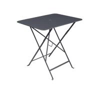 Table de jardin pliante Bistro en métal coloris carbone L.77 x l.57 x H.74 cm