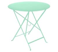 FERMOB-Table pliante en acier vert opaline Fermob Bistro - diamètre 77 x H 74 cm