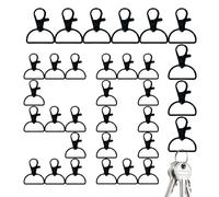 Fermoir À Pivot Pour Porte-Clés - 50 Pièces Anneau à Clip | Fermoirs À Pince En Métal | Pour Les Fournitures D'Arts Et D'Artisanats, La Sangle, La Dragonne, Le Sac En Cuir Et Le Charme